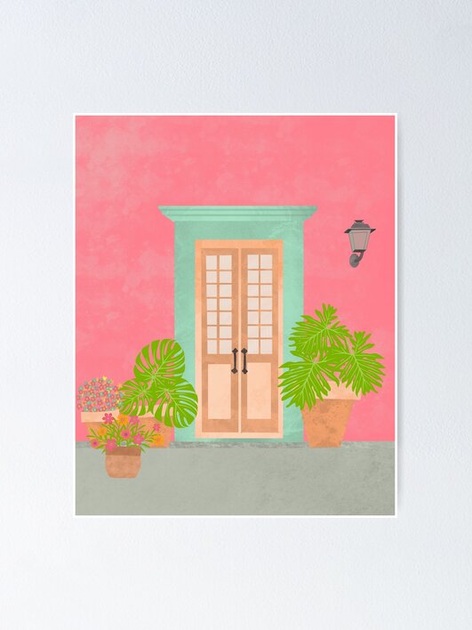 Thumbnail 1 of 3, Poster, Traditional Door in Athens, Greece designed and sold by RealEstateFiend.