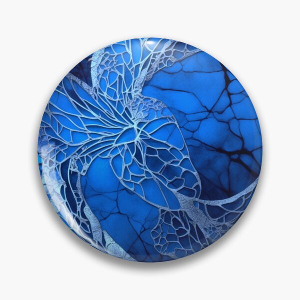 Item preview, Silver Butterfly Wings On  A Cracked Blue Wall Background designed and sold by Sonja818.