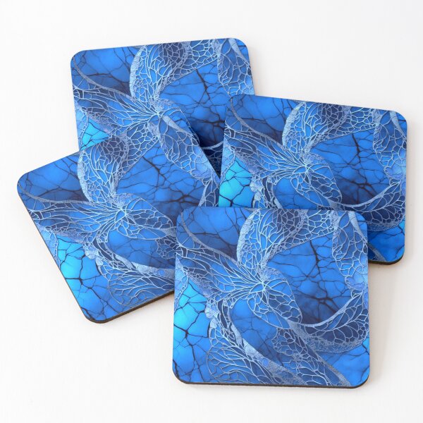 Item preview, Silver Butterfly Wings On  A Cracked Blue Wall Background designed and sold by Sonja818.