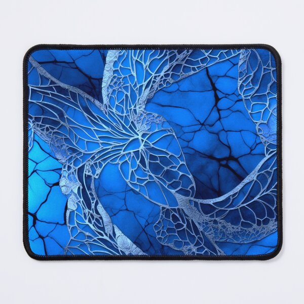 Item preview, Silver Butterfly Wings On  A Cracked Blue Wall Background designed and sold by Sonja818.