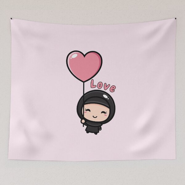 Item preview, Cute Islamic Girl LOVE designed and sold by Ashi17.