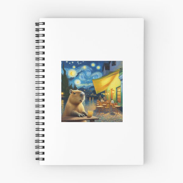 Item preview, Capybara ft. Van Gogh-Cafe Terrace at Night8 designed and sold by Capybara Art Lover.