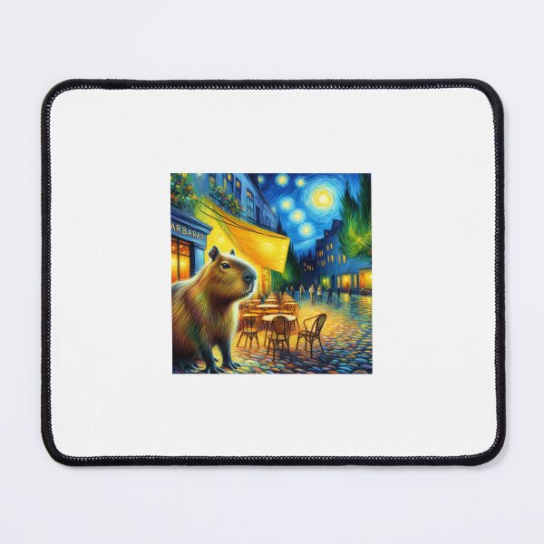 Item preview, Capybara ft. Van Gogh-Cafe Terrace at Night9 designed and sold by Capybara Art Lover.