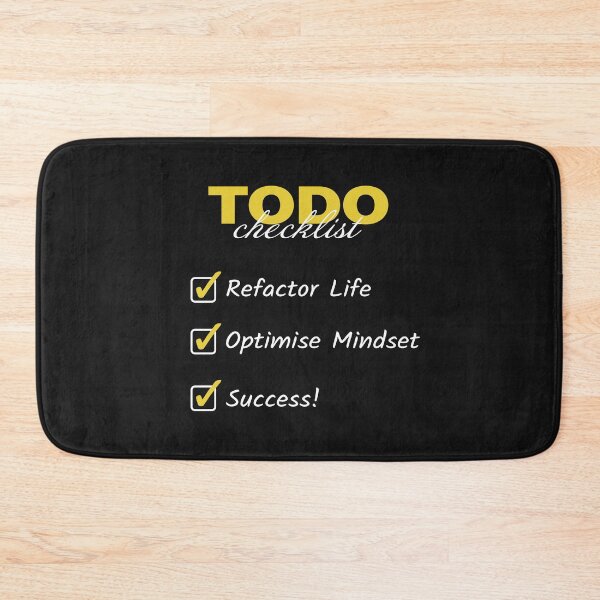 Item preview, TODO checklist: Refactor Life, Optimize Mindset, Success! designed and sold by Code  Monkeys.