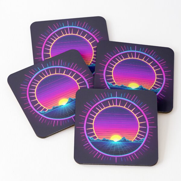 Artikelvorschau, 80er RETRO SYNTHWAVE-GITTER-HINTERGRUND entworfen und verkauft von RETROSTORE4YOU.