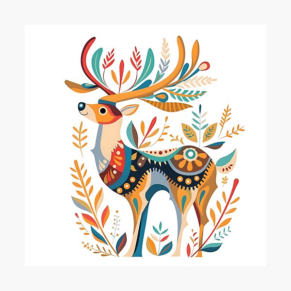 Item preview, Ornate Deer in a Garden designed and sold by duanduan-art.