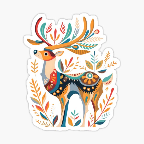 Item preview, Ornate Deer in a Garden designed and sold by duanduan-art.