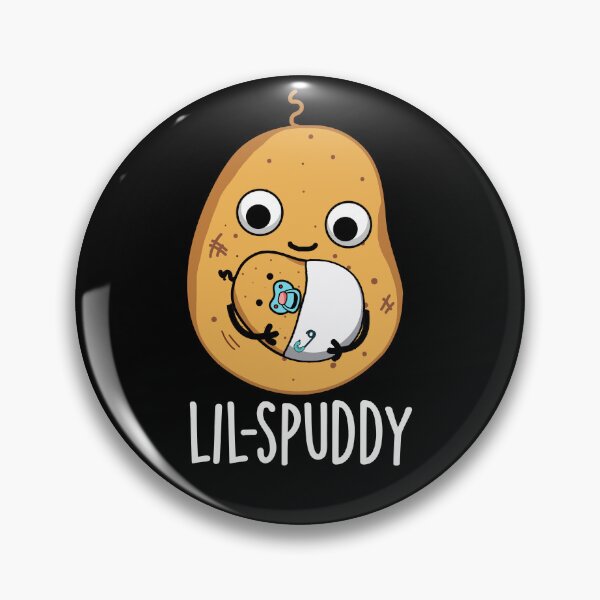 Item preview, Lil Spuddy Funny Potato Pun (Dark BG) designed and sold by punnybone.