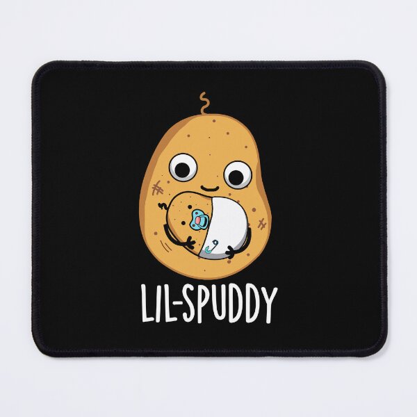 Item preview, Lil Spuddy Funny Potato Pun (Dark BG) designed and sold by punnybone.