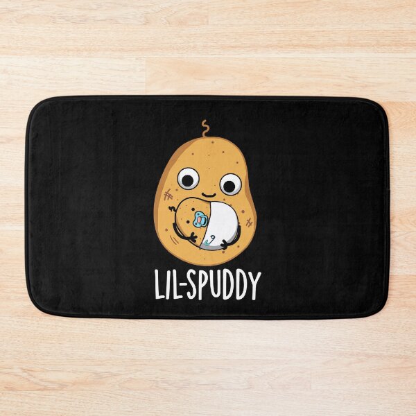 Item preview, Lil Spuddy Funny Potato Pun (Dark BG) designed and sold by punnybone.