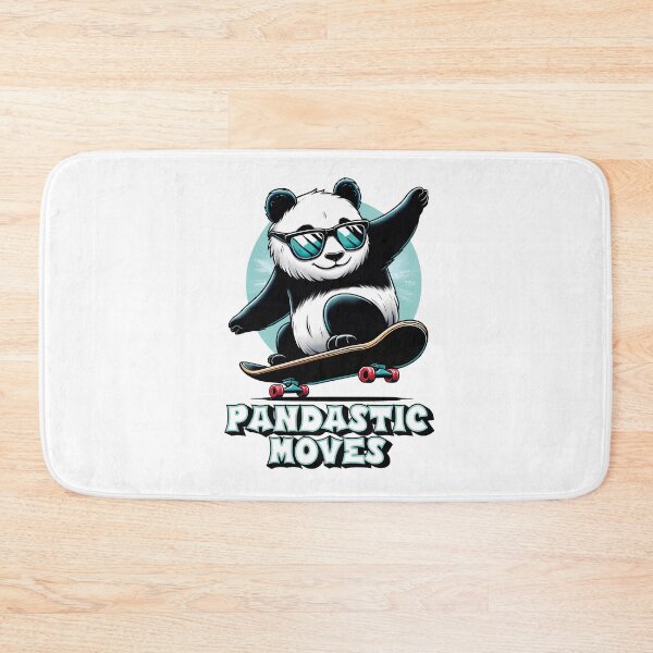 Item preview, Cool panda with sunglasses on skateboard – "Pandastic Moves" designed and sold by Infinitee8hirts.