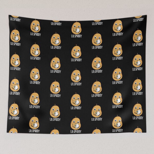 Item preview, Lil Spuddy Funny Potato Pun (Dark BG) designed and sold by punnybone.