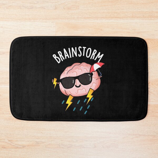 Item preview, Brainstorm Funny Brain Pun (Dark BG) designed and sold by punnybone.