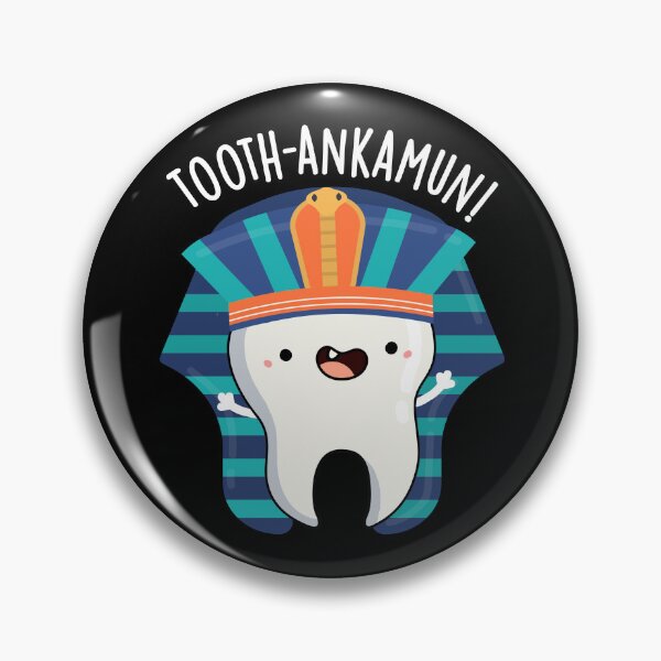 Item preview, Tooth-ankamun Funny Tooth Pun (Dark BG) designed and sold by punnybone.