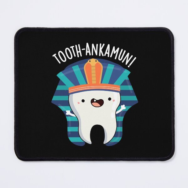 Item preview, Tooth-ankamun Funny Tooth Pun (Dark BG) designed and sold by punnybone.