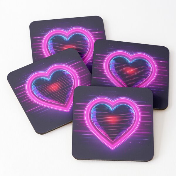 Item preview, 80's RETRO SYNTHWAVE HEART designed and sold by RETROSTORE4YOU.