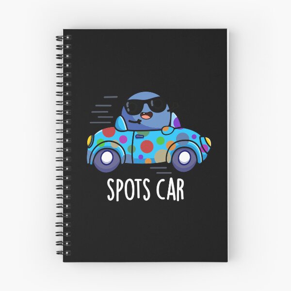 Item preview, Spots Car Funny Sports Car Pun (Dark BG) designed and sold by punnybone.