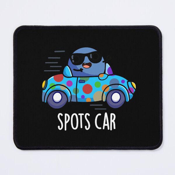 Item preview, Spots Car Funny Sports Car Pun (Dark BG) designed and sold by punnybone.