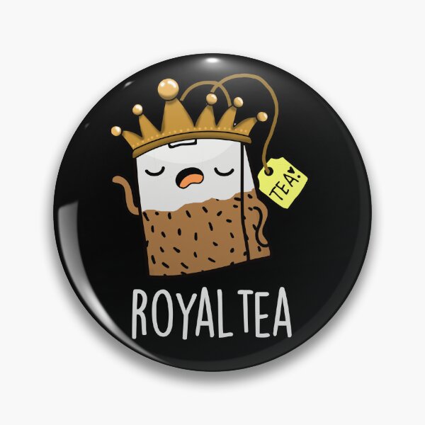 Item preview, Royal-tea Funny Tea Pun (Dark BG) designed and sold by punnybone.