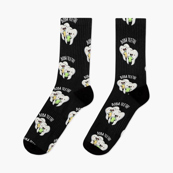 Item preview, Boba Teeth Funny Boba Tea Pun (Dark BG) designed and sold by punnybone.