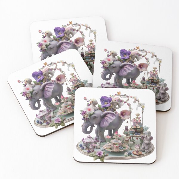 Item preview, Enchanted Teatime with Elephants designed and sold by palmyst.