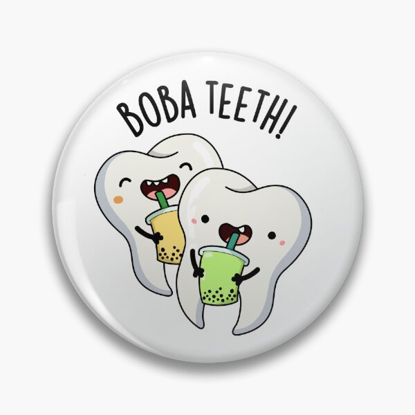 Item preview, Boba Teeth Funny Boba Tea Pun  designed and sold by punnybone.