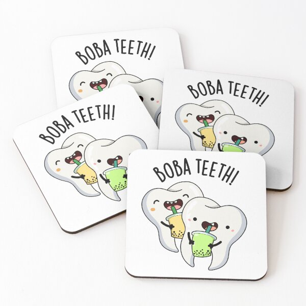 Item preview, Boba Teeth Funny Boba Tea Pun  designed and sold by punnybone.
