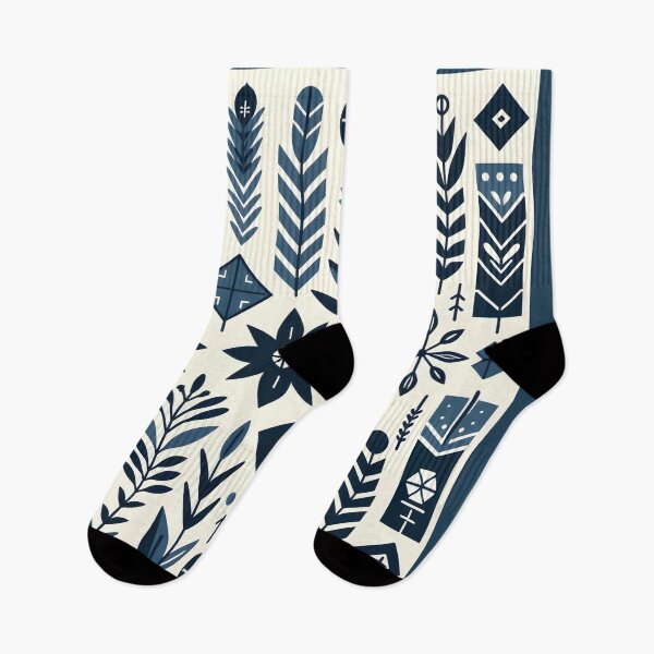Item preview, Navy Blue Indigenous Pattern Artwork designed and sold by PillowTalkyZone.
