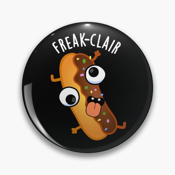 Item preview, Freak-clair Funny Eclair Pun (Dark BG) designed and sold by punnybone.