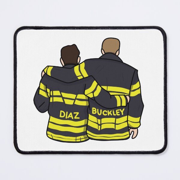Item preview, Evan Buckley and Eddie Diaz from behind designed and sold by AnnesCreatives.