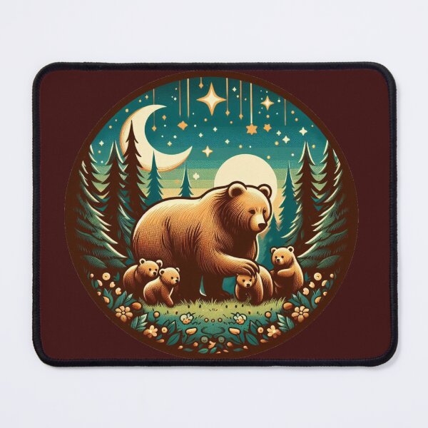 Item preview, Starry Night Forest Bears In Nature designed and sold by Shtex.