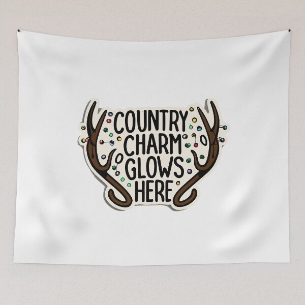 Item preview, Enchanted Antlers and Fairy Lights - Country Charm Quote designed and sold by NiftyWrx.