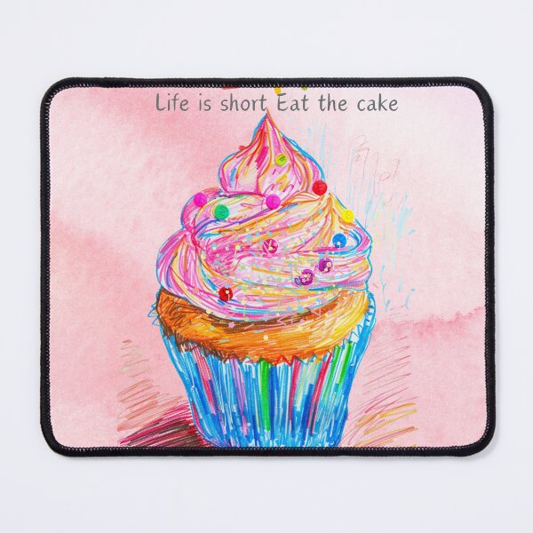 Item preview, Life Is Short Eat The Cake designed and sold by Joanne Ettles.