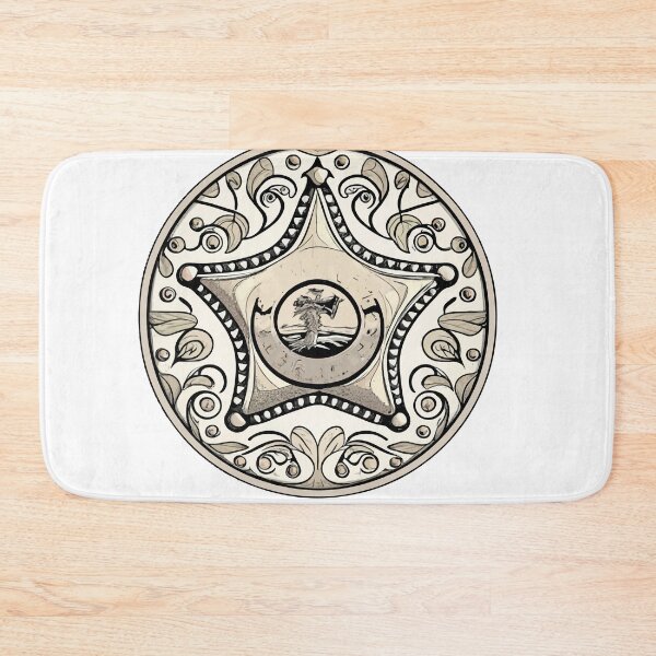 Item preview, Classic Engraved Sheriff Badge - Western Authority Emblem designed and sold by NiftyWrx.