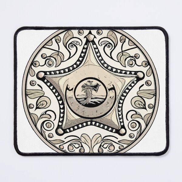 Item preview, Classic Engraved Sheriff Badge - Western Authority Emblem designed and sold by NiftyWrx.