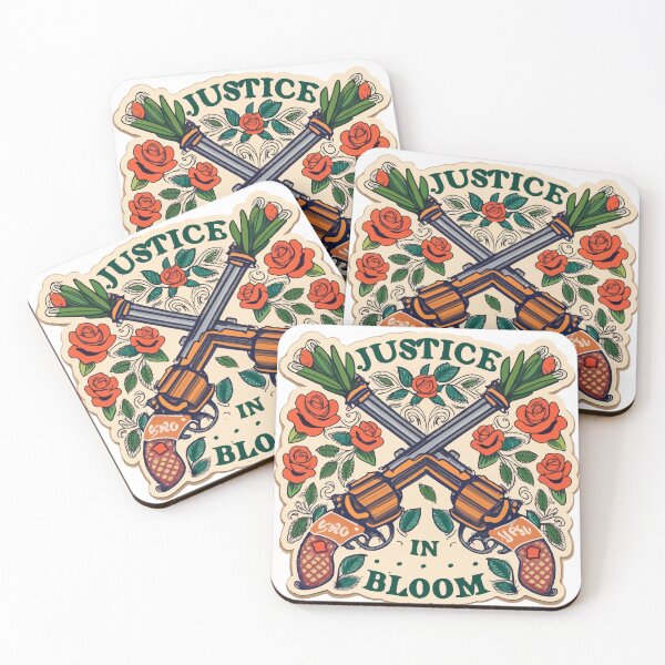 Item preview, Justice in Bloom - Retro Revolvers and Roses Design designed and sold by NiftyWrx.