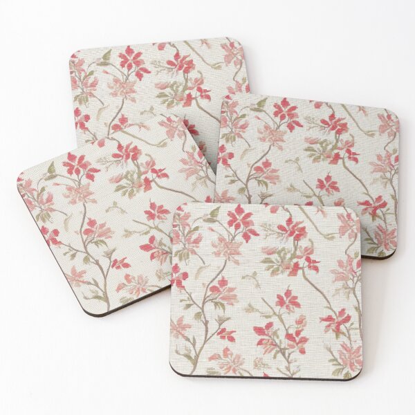 Item preview,  Red Floral Linen Texture Art Classic Pattern designed and sold by Tamas Das.