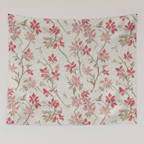 Item preview,  Red Floral Linen Texture Art Classic Pattern designed and sold by Tamas Das.