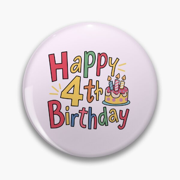 Item preview, Happy 4th Birthday designed and sold by Itsheartshop.