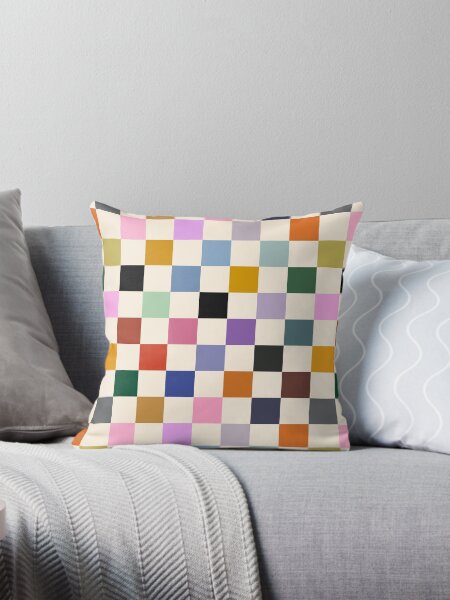 Item preview, Multi Colour on Cream Checkerboard Grid designed and sold by OneThreeSix.