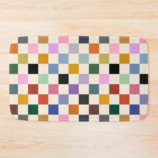 Item preview, Multi Colour on Cream Checkerboard Grid designed and sold by OneThreeSix.