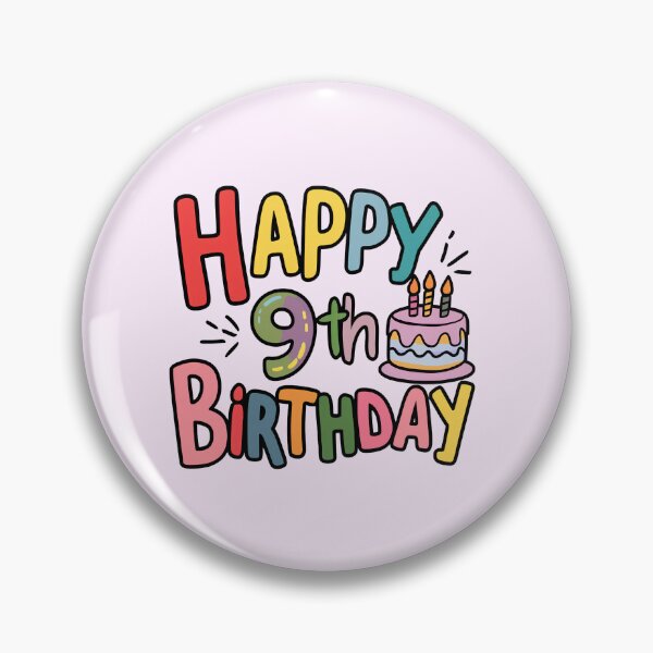 Item preview, Happy 9th Birthday designed and sold by Itsheartshop.