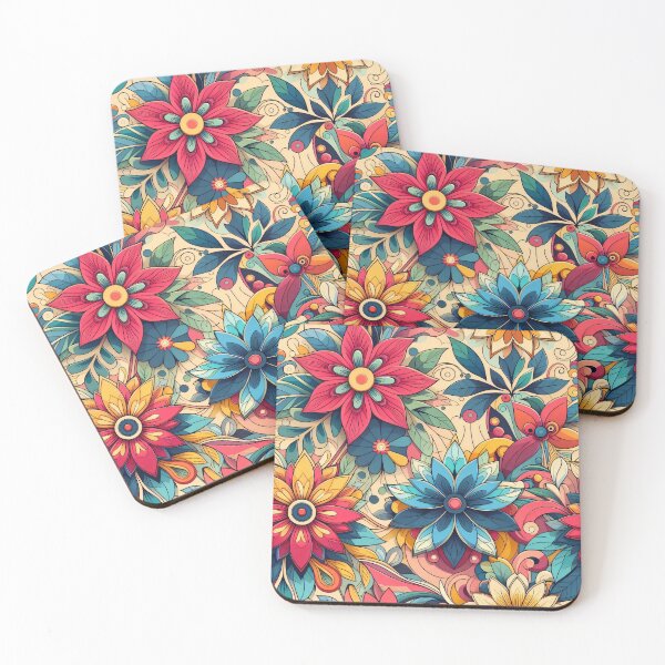 Item preview, Scandinavian Folk Art floral pattern designed and sold by FOLK ART FUSION by heidiannemorris.