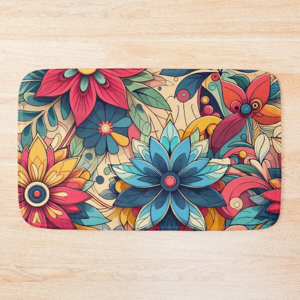 Item preview, Scandinavian Folk Art floral pattern designed and sold by FOLK ART FUSION by heidiannemorris.