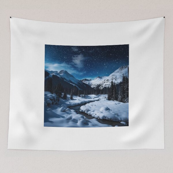 Item preview, Winter Night Landscape Photography: A Serene Adventure designed and sold by Shirtastically.