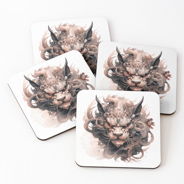 Item preview, Chinese Ink illustration of a Pixu, mythical hybrid creature, a winged lion designed and sold by OdinsBigBeard.