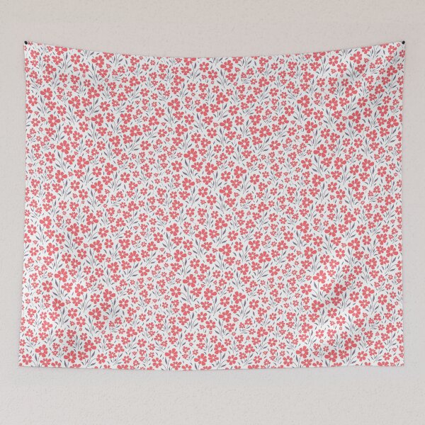 Item preview, Red Dainty Flowing Florals designed and sold by Nicola-Rowe.