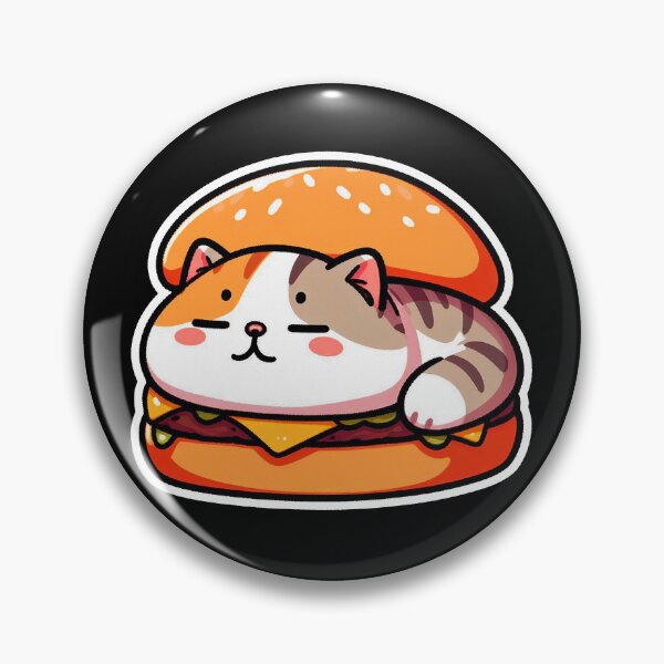 Artikelvorschau, Kawaii-Katze schläft in einem Hamburger entworfen und verkauft von plushism.