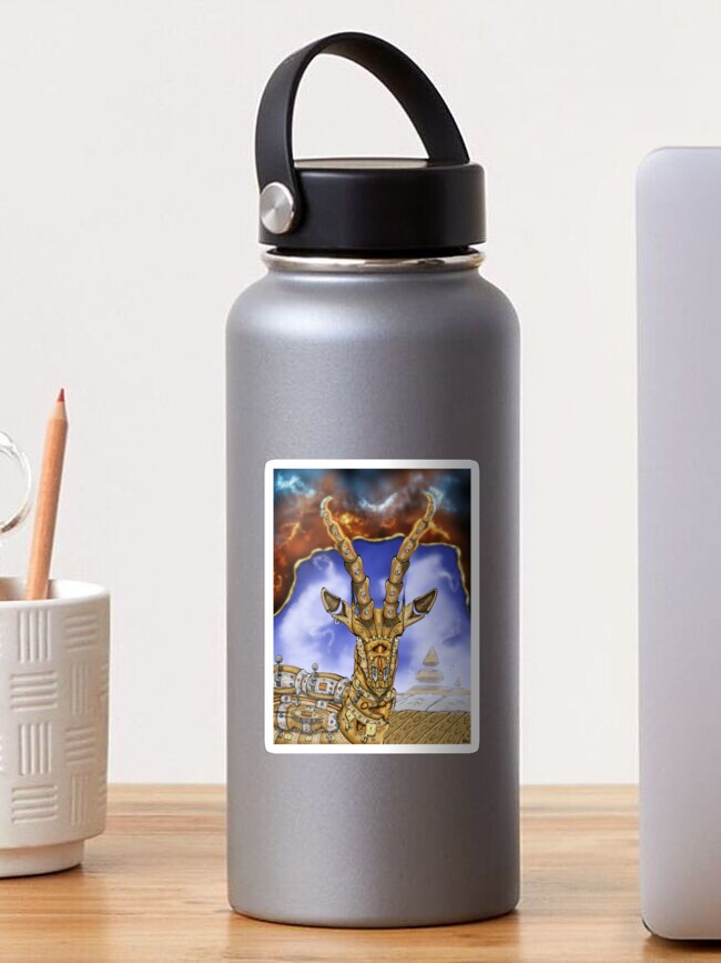 Thumbnail 1 of 3, Sticker, Space Time Gazelle designed and sold by HilpArt.