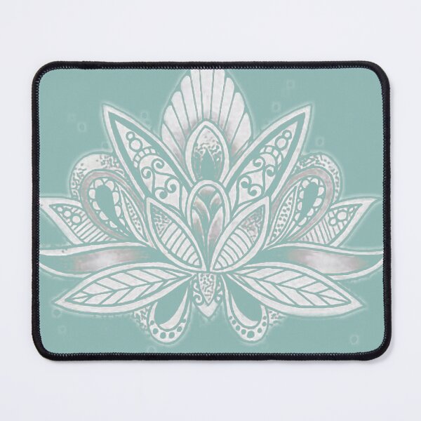 Item preview, Lotus flower on turquoise designed and sold by AnnabellaRh.